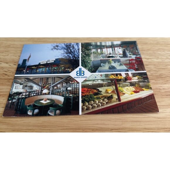 Vintage Germany Restaurant Postcard - Restaurant Vroomshoop Scenes & Logo - Picture 2 of 4